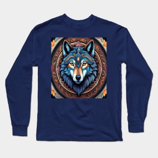 Wolf Mandala Long Sleeve T-Shirt